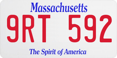 MA license plate 9RT592