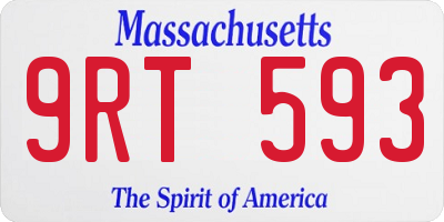 MA license plate 9RT593