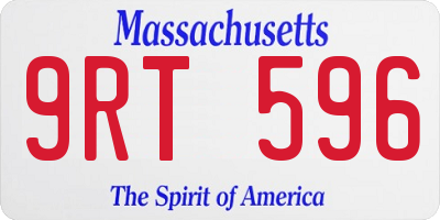 MA license plate 9RT596
