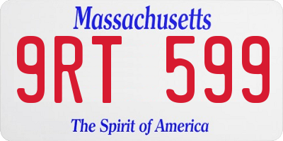 MA license plate 9RT599