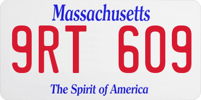 MA license plate 9RT609