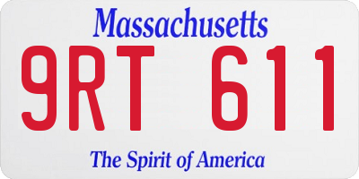 MA license plate 9RT611