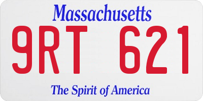 MA license plate 9RT621