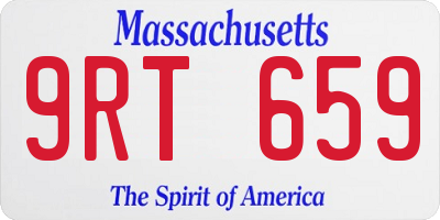 MA license plate 9RT659