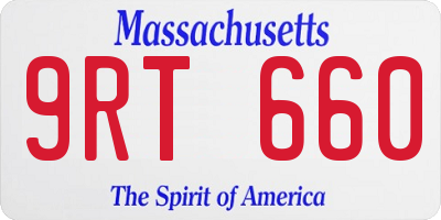 MA license plate 9RT660