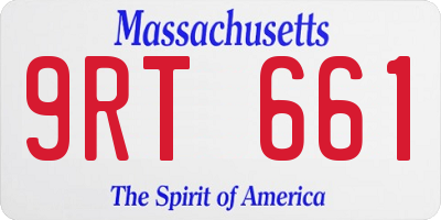 MA license plate 9RT661