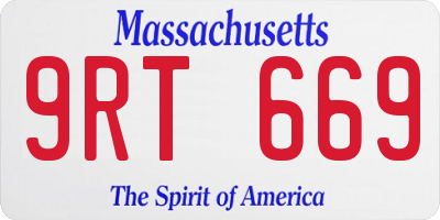 MA license plate 9RT669