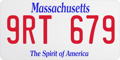 MA license plate 9RT679