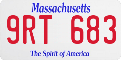 MA license plate 9RT683
