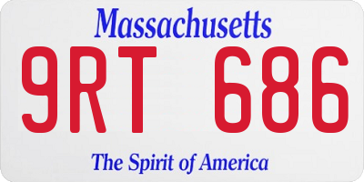 MA license plate 9RT686