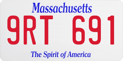 MA license plate 9RT691
