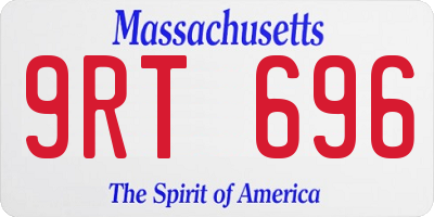 MA license plate 9RT696