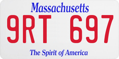 MA license plate 9RT697