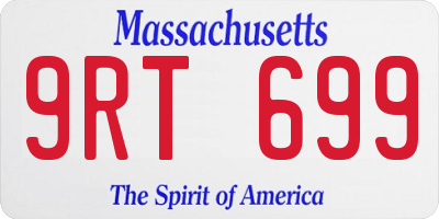 MA license plate 9RT699