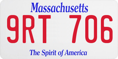 MA license plate 9RT706