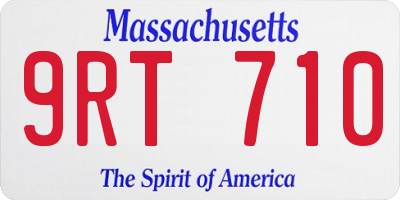 MA license plate 9RT710