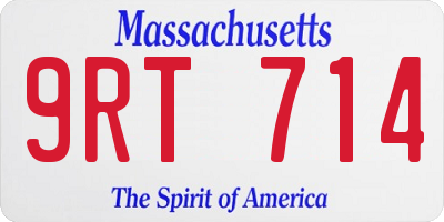 MA license plate 9RT714