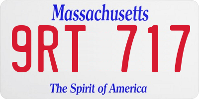 MA license plate 9RT717