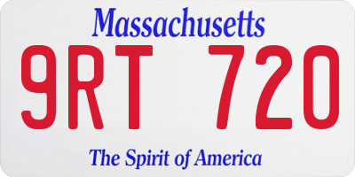 MA license plate 9RT720