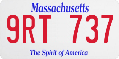 MA license plate 9RT737
