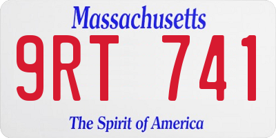 MA license plate 9RT741