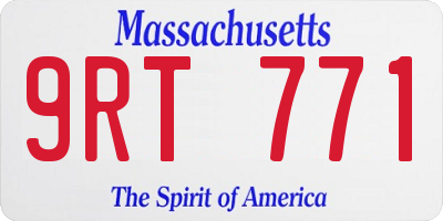MA license plate 9RT771