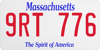 MA license plate 9RT776