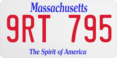 MA license plate 9RT795