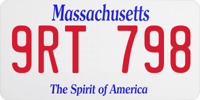 MA license plate 9RT798
