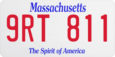 MA license plate 9RT811