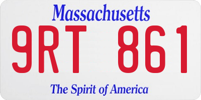 MA license plate 9RT861