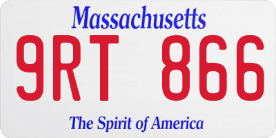 MA license plate 9RT866