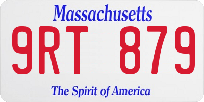 MA license plate 9RT879