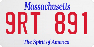 MA license plate 9RT891