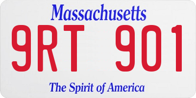 MA license plate 9RT901