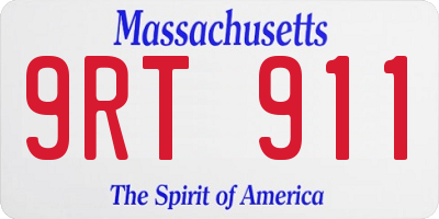 MA license plate 9RT911