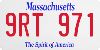 MA license plate 9RT971