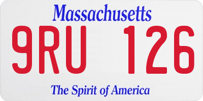 MA license plate 9RU126