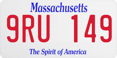 MA license plate 9RU149