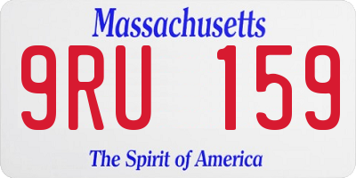 MA license plate 9RU159