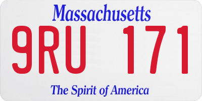 MA license plate 9RU171