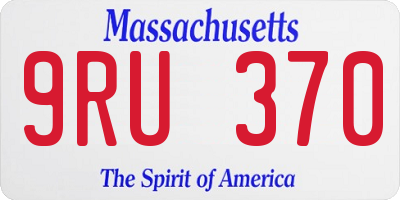 MA license plate 9RU370