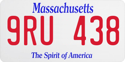 MA license plate 9RU438