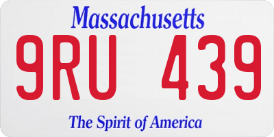 MA license plate 9RU439