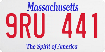 MA license plate 9RU441