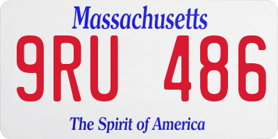 MA license plate 9RU486
