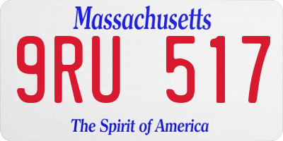 MA license plate 9RU517