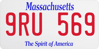 MA license plate 9RU569