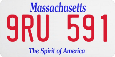 MA license plate 9RU591