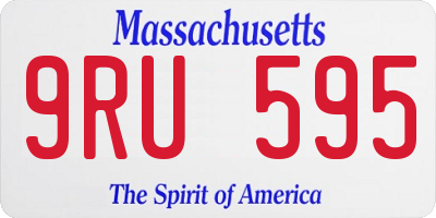 MA license plate 9RU595